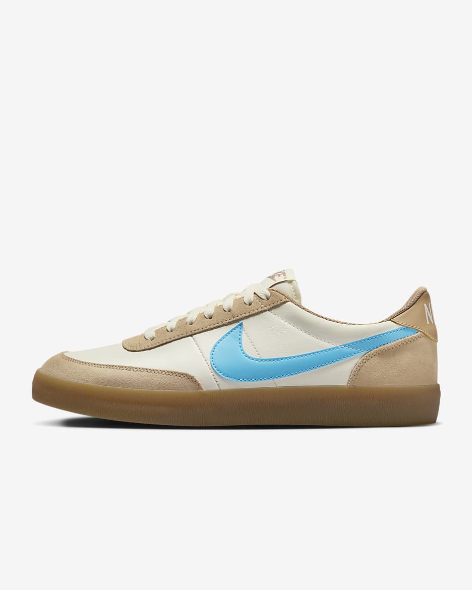 Blue leather nike shoes best sale